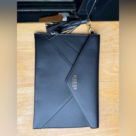 Guess Black Leather Clutch with Tassel - Picture 8 of 9